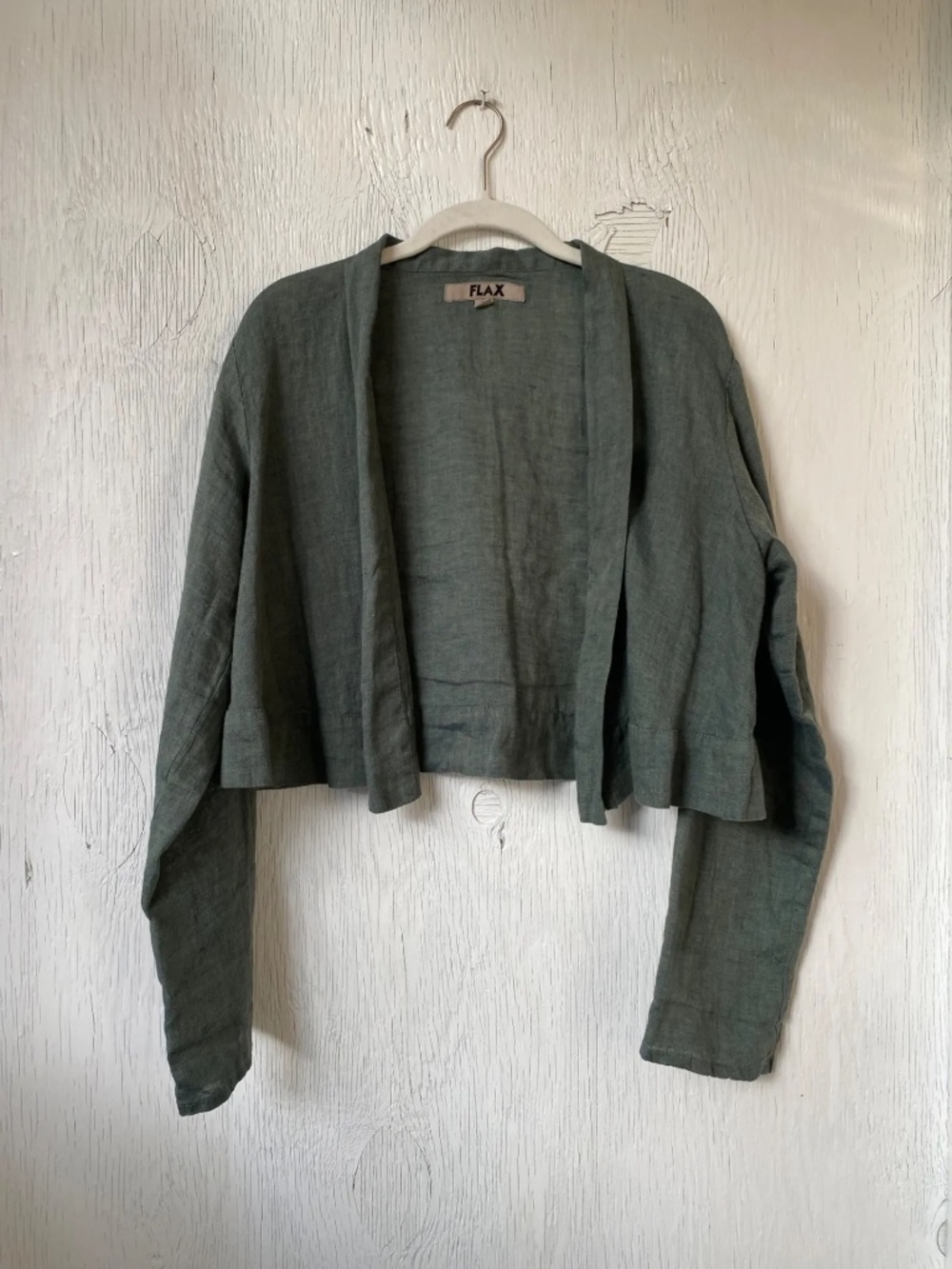 FLAX linen cropped jacket